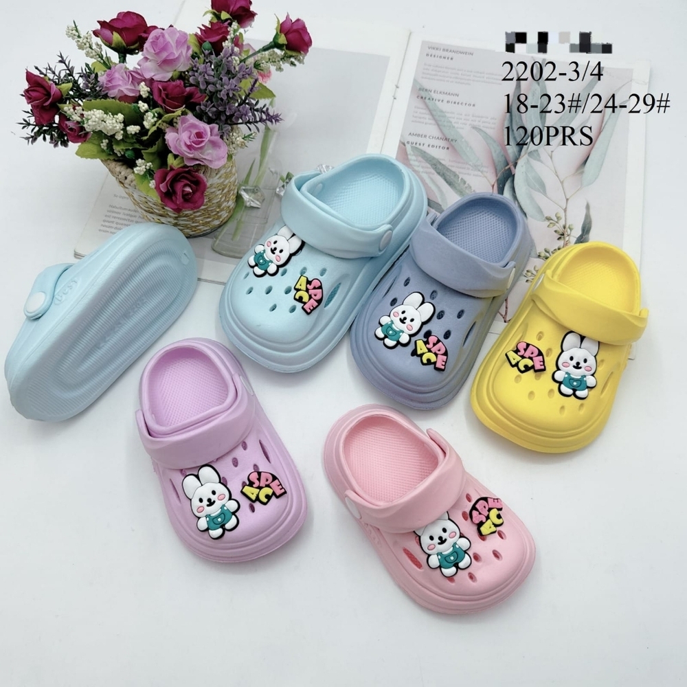 NWT Kids Cute Bunny Clogs Unisex Crocs Nonslip sandals (Size:12 Months-5 Years)